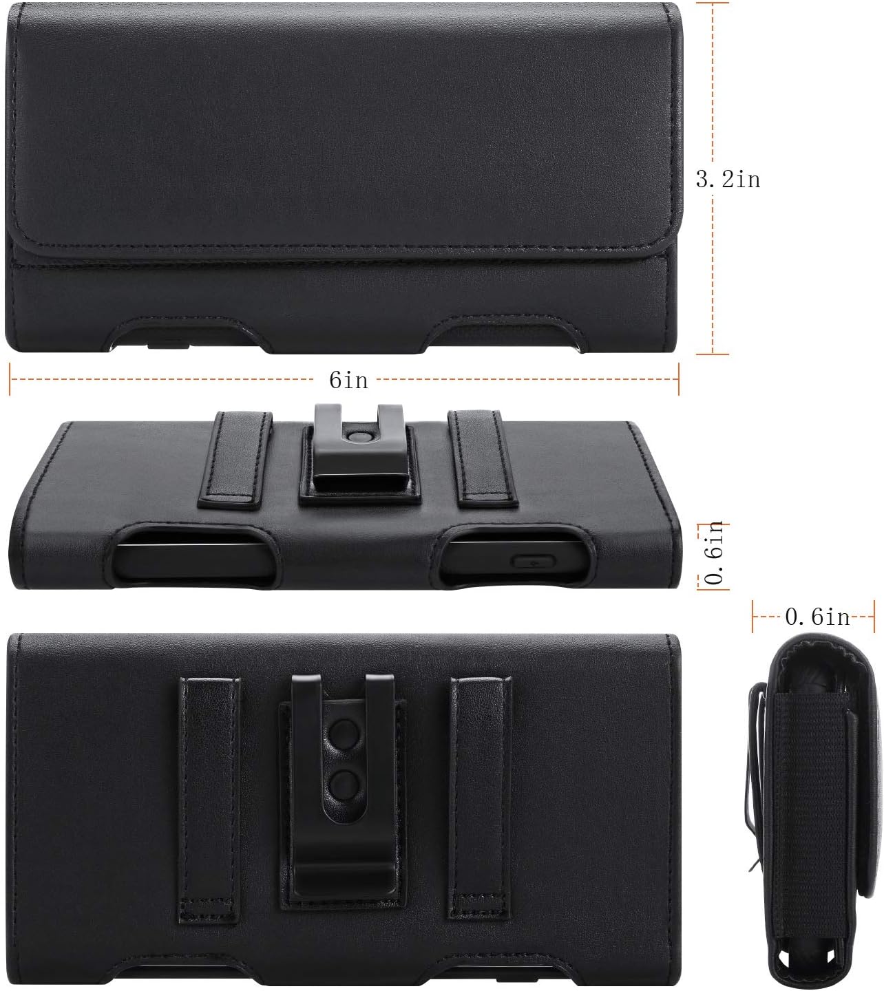 BECPLT Phone Holster for iPhone 17 16 15 Pro, iPhone 17 16 15 14,Xs,Galaxy S24 S23 S22 S20 S10 S8 S9 Belt Clip Case - Image 5
