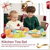 AOLEVA Kids Tea Set Play Kitchen Accessories 35pcs Multicolor Plastic view 6