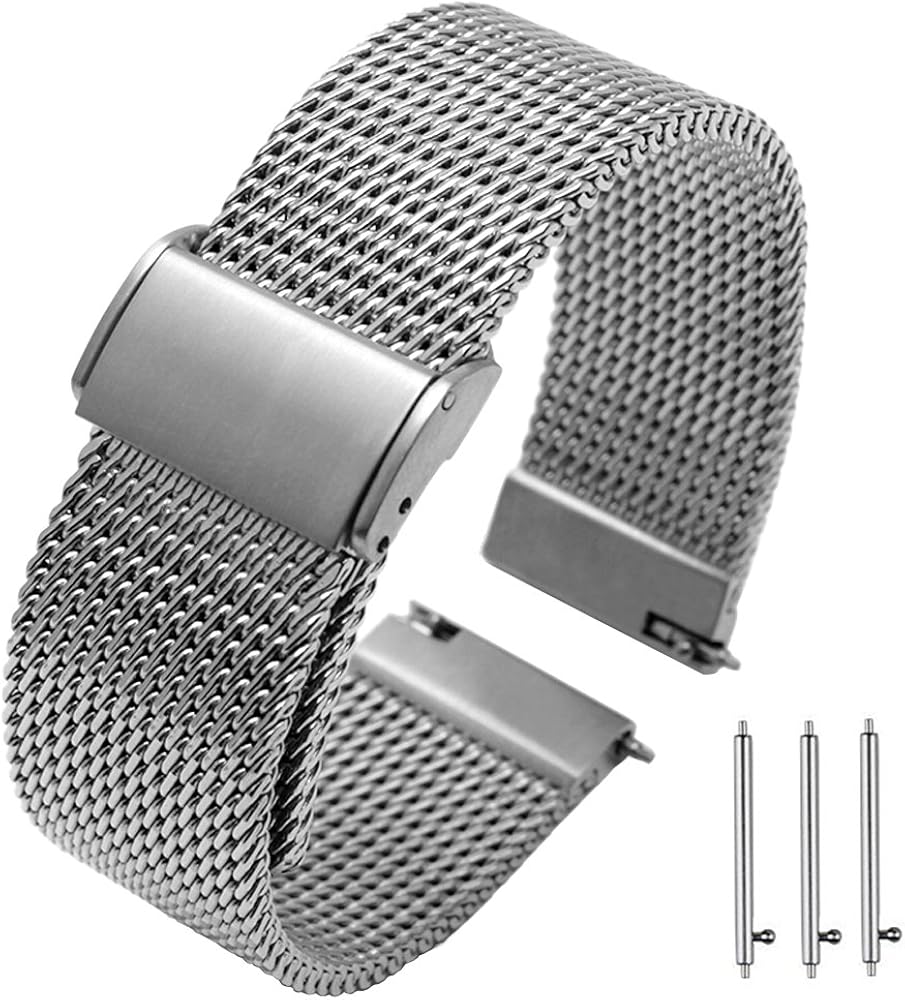 20mm 22mm Quick Release Premium Mesh Stainless Steel Watch Bands Strap for Men Women