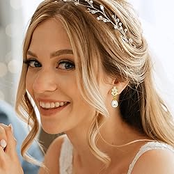 Trinckle Gold Bridesmaid Earrings, Gold Pearl