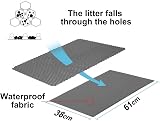Pieviev Cat Litter Mat Large 61x38cm Double Layer Honeycomb EVA Grey view 3