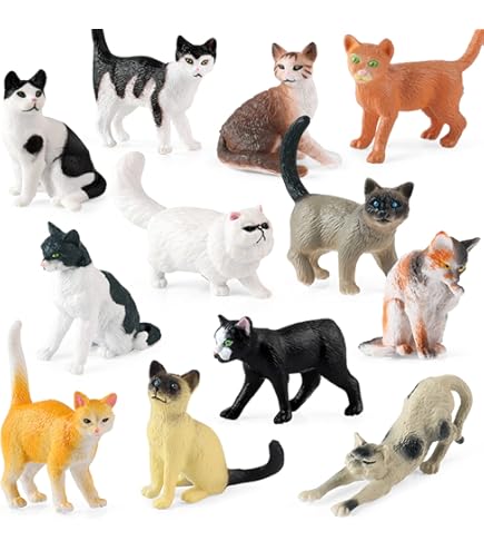 Sratte 24-Piece Mini Cat & Dog Figurine Set - 1" Resin Animals For Crafts, Cake Toppers, And Decor - View #11