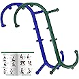 2 Pack Massage Trigger Point Cane, Body Deep Tissue, Handheld Back, Neck, Shoulder, Leg and Feet Massager Rod, Muscle Release Tool Self Massage Hook Cane for Women & Men, Blue & Green
