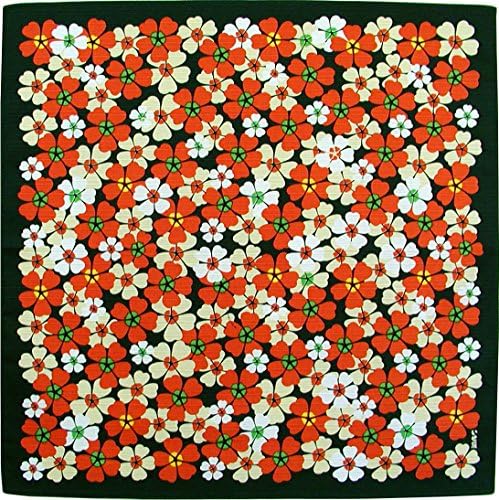 hurosiki or Lunch cross Insole Cherry, Green 50 cm 100% Cotton