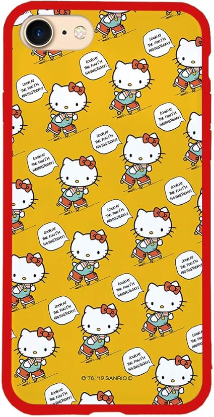 Amazon Iphone8 Iphone7 デザイン 11 レトロキティ Ye レッドフレーム キティちゃん グッズ サンリオ Hello Kitty ハローキティ 背面強化ガラス ハイブリット スマホカバー 9h Tpu 耐衝撃 アイフォン8 アイホン8 アイフォン7 アイホン7 ケース カバー 通販