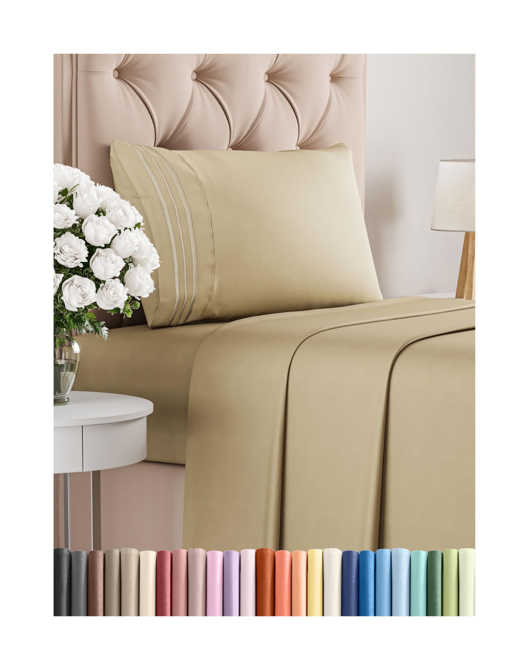 Twin XL Size 3 Piece Sheet Set - Comfy Breathable