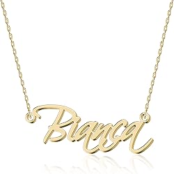 UMAGICBOX Personalized Serenity Name Necklace 18K