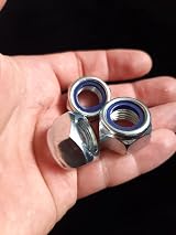 LLB M16 Locking Nyloc Hex Nut 16mm Galvanised Steel Zinc Box of 6 view 3
