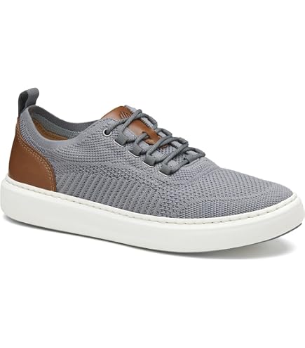 johnston & murphy amherst u-throat knit dress sneakers Men's Traverse Sneaker Shoe, White Knit, 8 M 8-12 Weeks