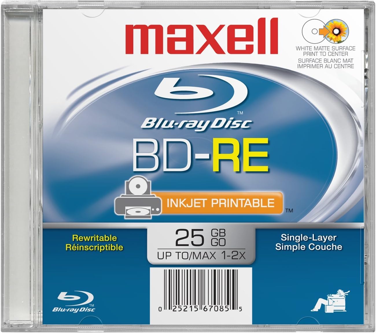 Bdre 25GB Bluray PTC Rewritable 12X 25GB Bluray Disc
