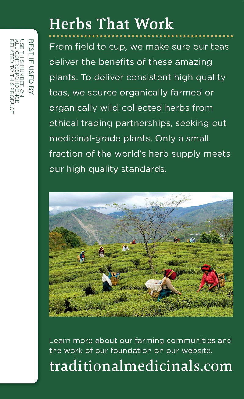 Traditional Medicinals Organic Hawthorn with Hibiscus Herbal Tea, 16 Tea Bags: Grocery & Gourmet Food