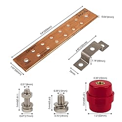 GOUNENGNAIL-Wall Mounted Copper Ground Bar Kit
