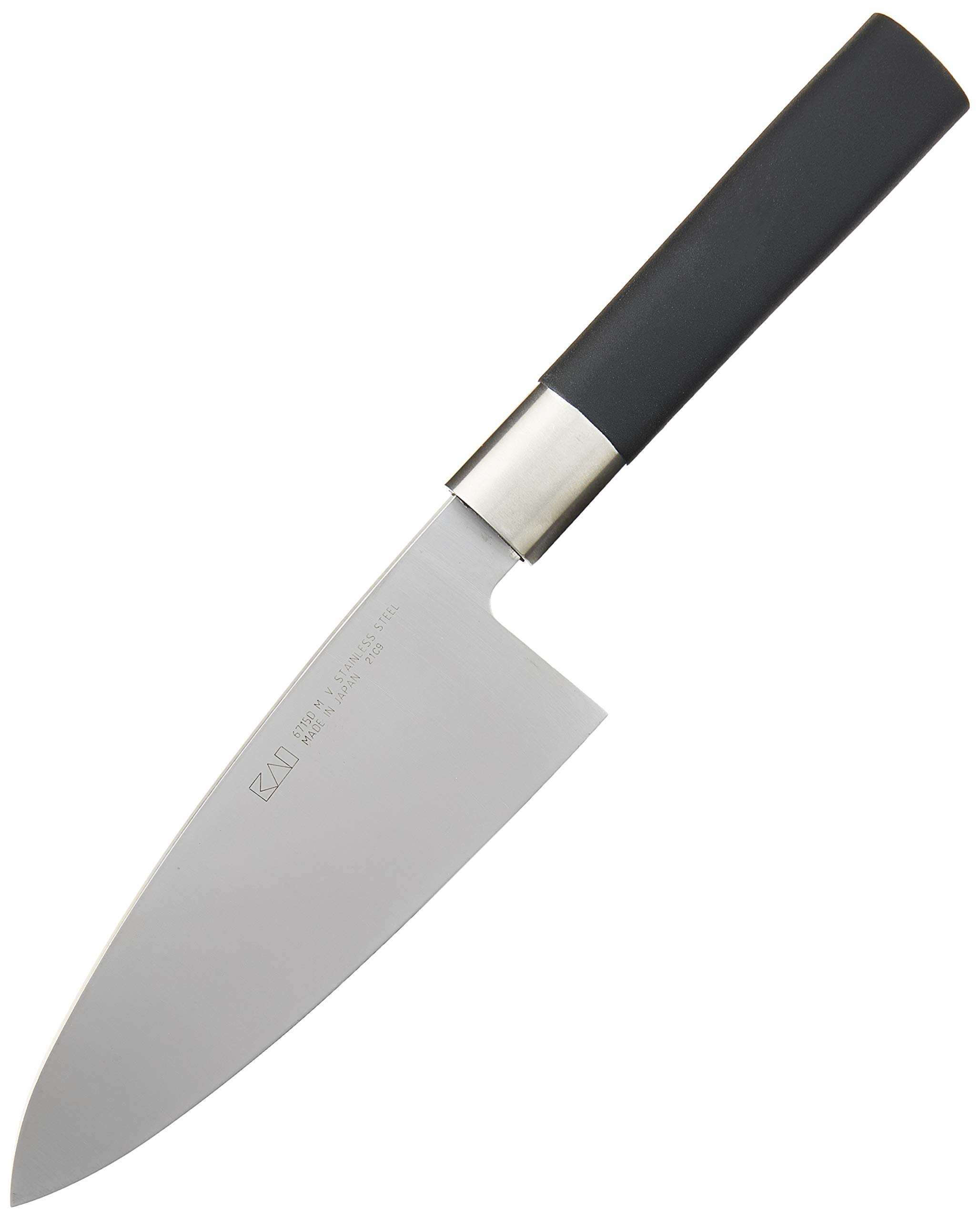 KAI Wasabi Black Deba 15.0 cm Blade Length - Polished 6A/1K6 Stainless Steel 58 (±1) HRC - Black Polypropylene Handle - Japanese Cleaver - Made in Japan — image 1
