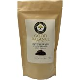 Unsweetened Chocolate Wafers 100% Cacao by Good Balance Health, Dark Baking Chocolate Discs for Cooking, Candy Making, Hot Chocolate &amp; Snacking, Dairy Free, No Added Sugar, 12 oz Resealable Value Bag