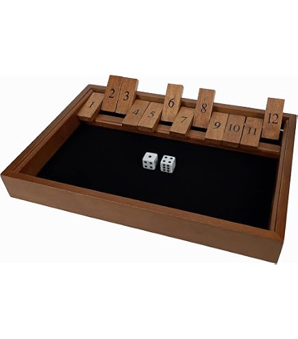 Amazon.com: Cardinal 6040879 Two-Player Wood Shut The Box Game (4
