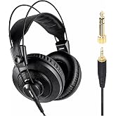 Superlux HD668B MKII Semi-Open Studio Headphones, 50mm Drivers, 56&Omega;, Wired | For mixing and mastering; HD668 upgraded diaphragm, neutral 50mm-driver tuning, precise imaging and a detachable cable