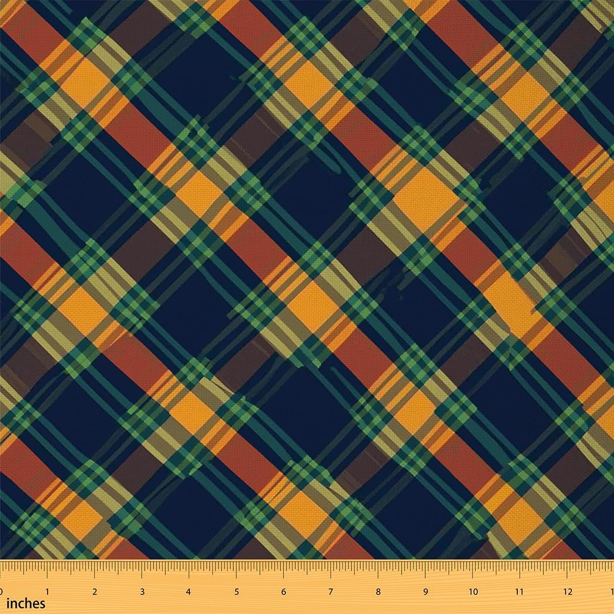 Scottish Plaid Tartan Upholstery Fabric by The