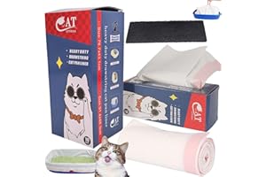 Heavy-Duty Cat Litter Box Liners Leakproof Tear-Resistant Drawstring Litter Box Bags Liners - Jumbo Extra-Thick Disposable, Q