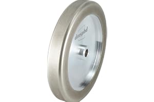 DMSPHD CBN Grinding Wheel 8 inch 1.25" Wide, 5/8" Bore,Aluminum Body, Suitable for High Speed Steel Tools and Bench Grinders (350 Grit)