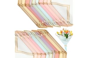 Yahenda 420 Sheet Flower Wrapping Papers Flower Bouquet Paper with Gold Edge Korean Style Bouquet Wrapping for Floral Supplies Wedding Anniversary DIY Gifts, 23 x 23 Inch(Chic Color)