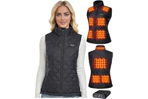 Topdot Heated Vest Women with Battery Pack 16000mAh 7.4V, Heated Vest for Women with 10-Heated Zones for Outdoor Work