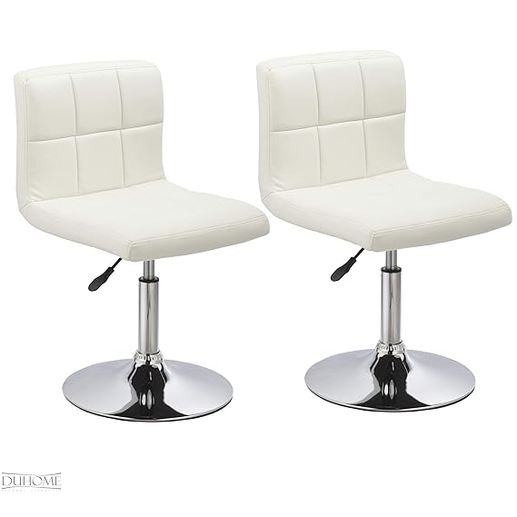 Dining Chair Set of 2 White Kitchen Chair Modern Design Height