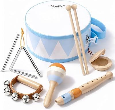 Vanplay 6 in 1 Kids Drum Kit Musical Instruments Baby Toys