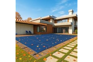 WaterWarden Inground Pool Safety Cover 16' x 32', Rectangle, 15-Year Warranty, UL Classified to ASTM F1346, Triple Stitched for MAX Strength, Abrasion Resistant, Hardware Included, Blue Mesh