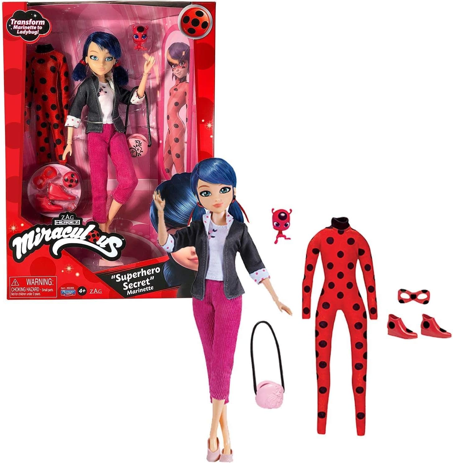 Amazon Com Miraculous Ladybug Superhero Secret Marinette Fashion Doll P Toys Games