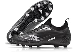 RUNIC Men’s Soccer Cleats – Lightweight Speed & Grip – Ankle Sock for Control, Comfort & Stability on All Pitches