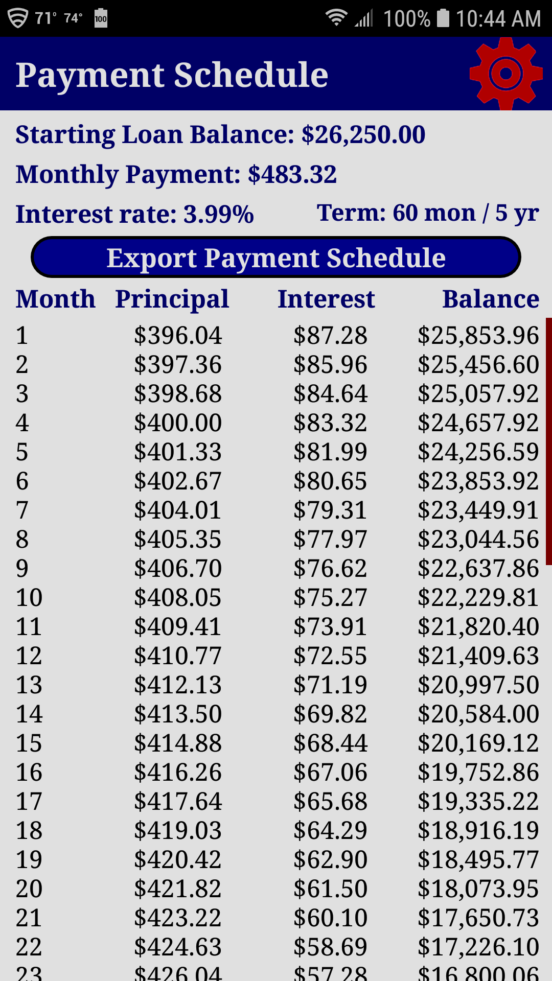 Auto Car Truck RV Loan Payment Calculator ProAmazon.esAppstore for