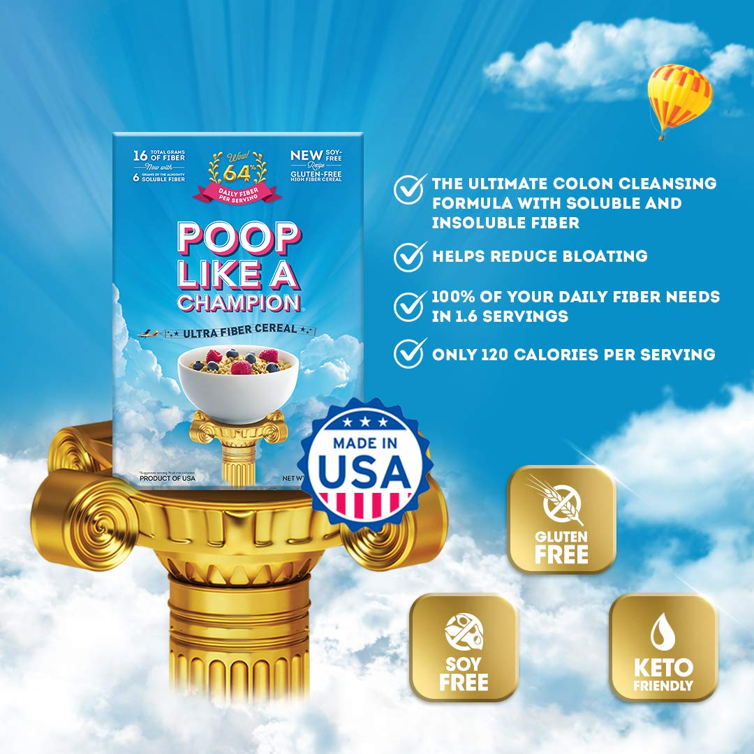 Poop Like A Champion Highest fiber content per 30g than any other