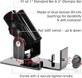 Yes4All JRXV Deluxe T-Bar Row Platform 360° Swivel Fits 2.5cm & 5cm Bars view 6