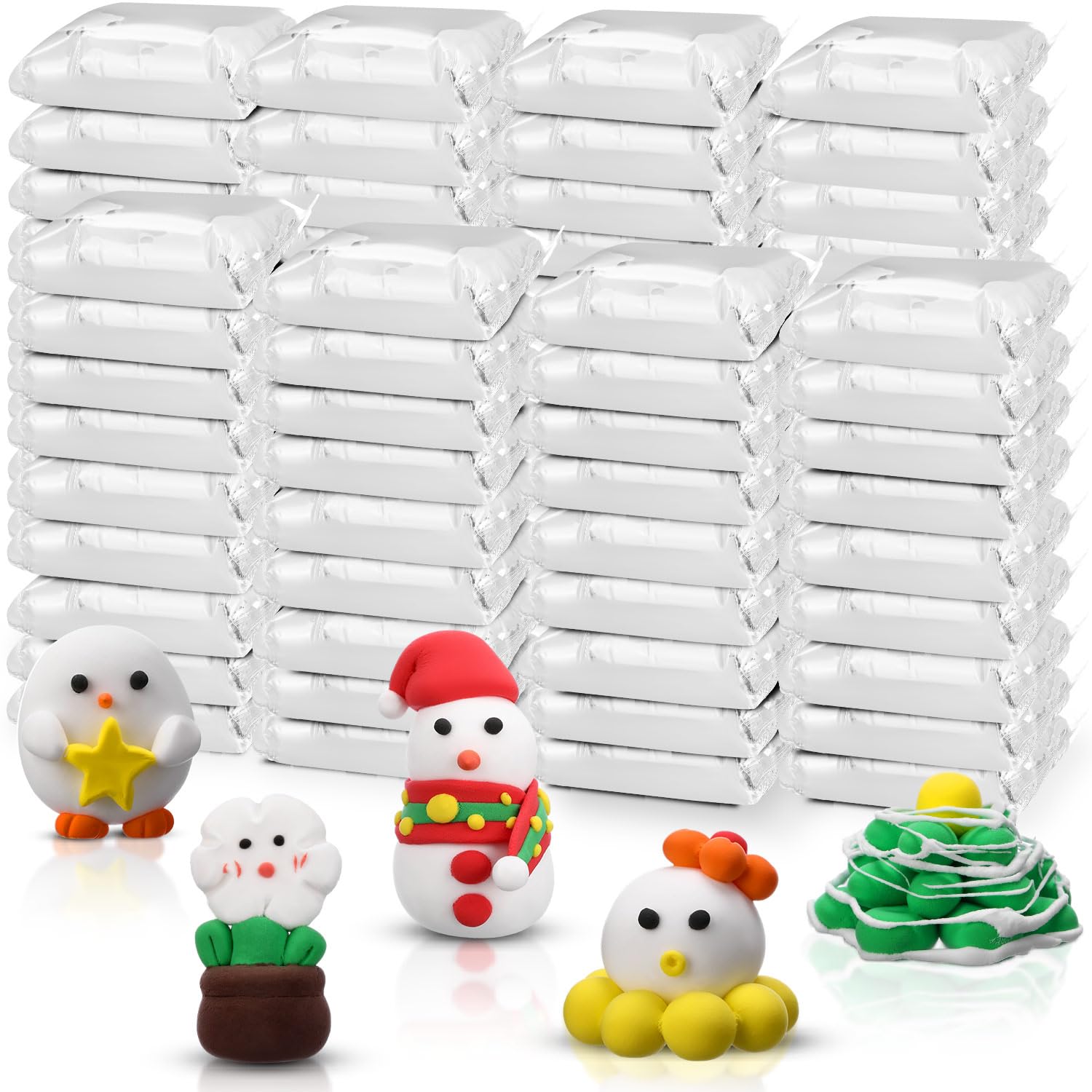 Photo 1 of WinnerWhy 72 Pcs 38oz Air Dry Clay Modeling Magic Ultra Light Modeling Clay for Kids DIY for Sculpting Air Dry School Gift(White)