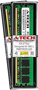 A-Tech 2GB (2 x 1GB) RAM for DELL INSPIRON 530 | DDR2 667MHz DIMM PC2-5300 240-Pin Non-ECC UDIMM Memory Upgrade Kit