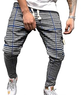 plaid skinny zip track pants