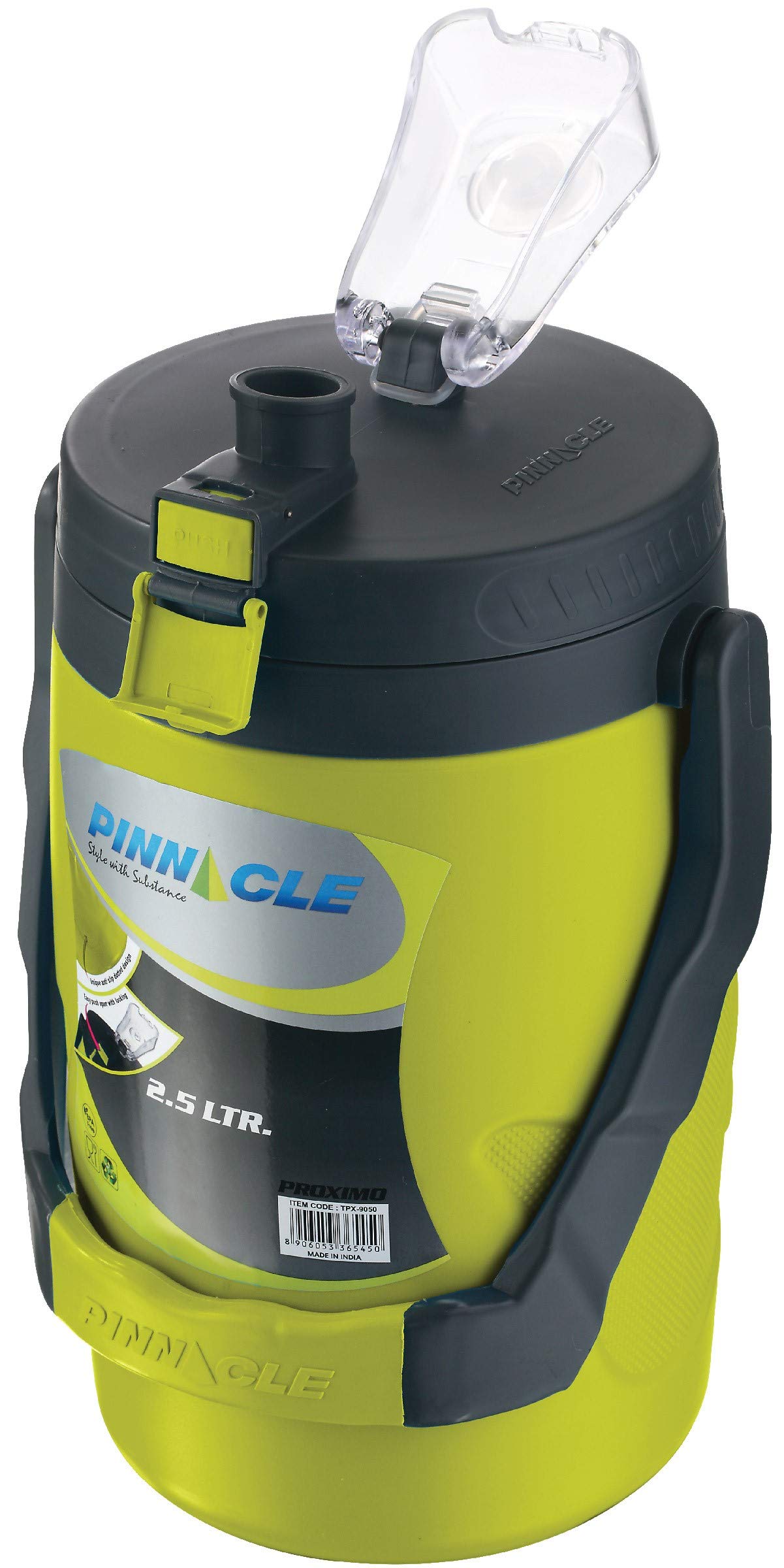 Reusable Insulated Water Jug – Leakproof Portable Water Jug – 2.5 lt Insulated Water Jug with Spout – Insulated Half Gallon Water Bottle – Insulated Water Jug for Camping, Picnics, Hiking - Lime Green