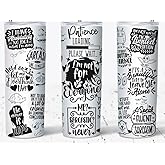 Funny Sarcastic Quotes Sayings 20 oz Stainless Steel Skinny Tumbler with Lid and Straw Portable Cup Mug