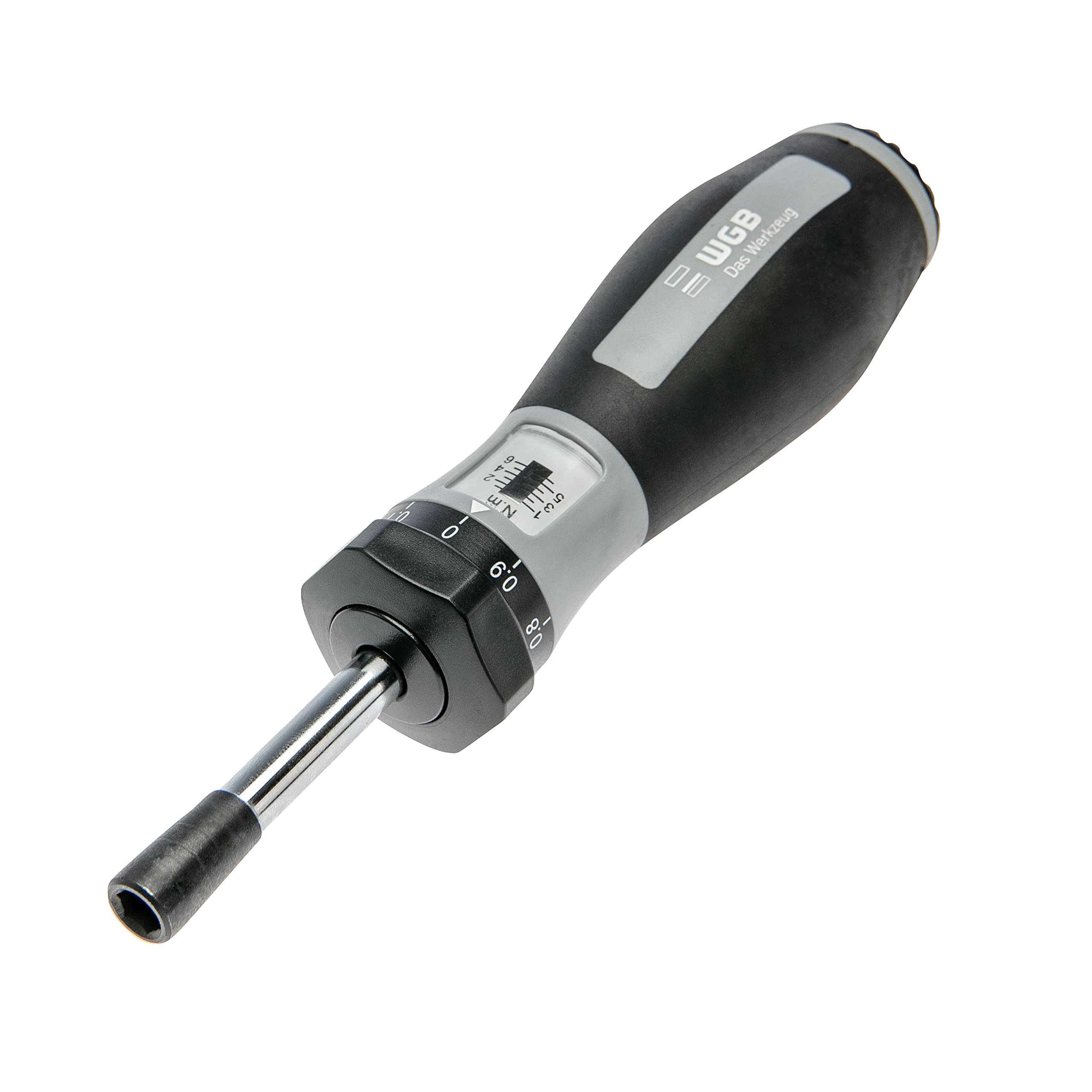 WGB The Tool 1/4" Torque Screwdriver with bit Holder | Small Torque Spanner MicroClick 1-6 Nm | Suitable for Bicycle Repair etc