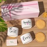 TuDou Best Auntie Ever Ceramic Succulent Pots Gift Set view 6