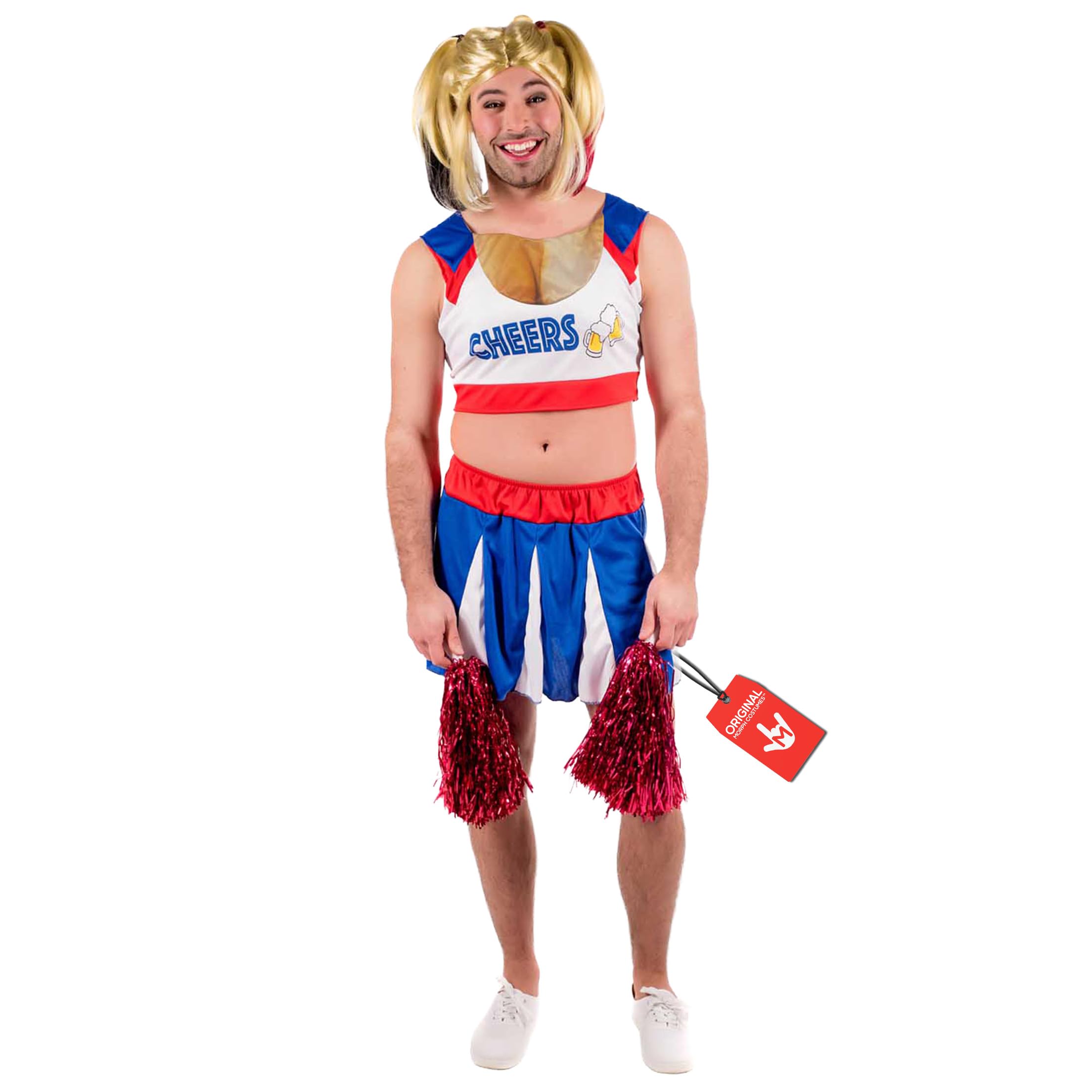 Fun Shack Adult Cheerleader Costume for Men, Male Cheerleader Outfit, Stag Party Costume, Fun Stag Outfit, Medium