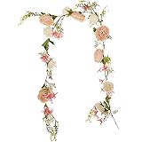 Lvydec Artificial Peony Flower Garland - 6ft Silk