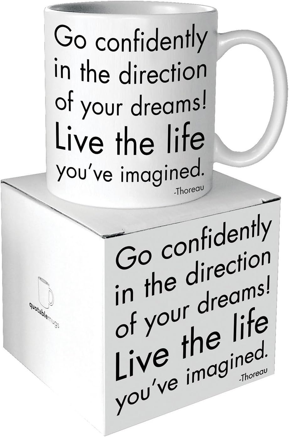 Amazon Com Quotable Go Confidently Mug Kitchen Dining