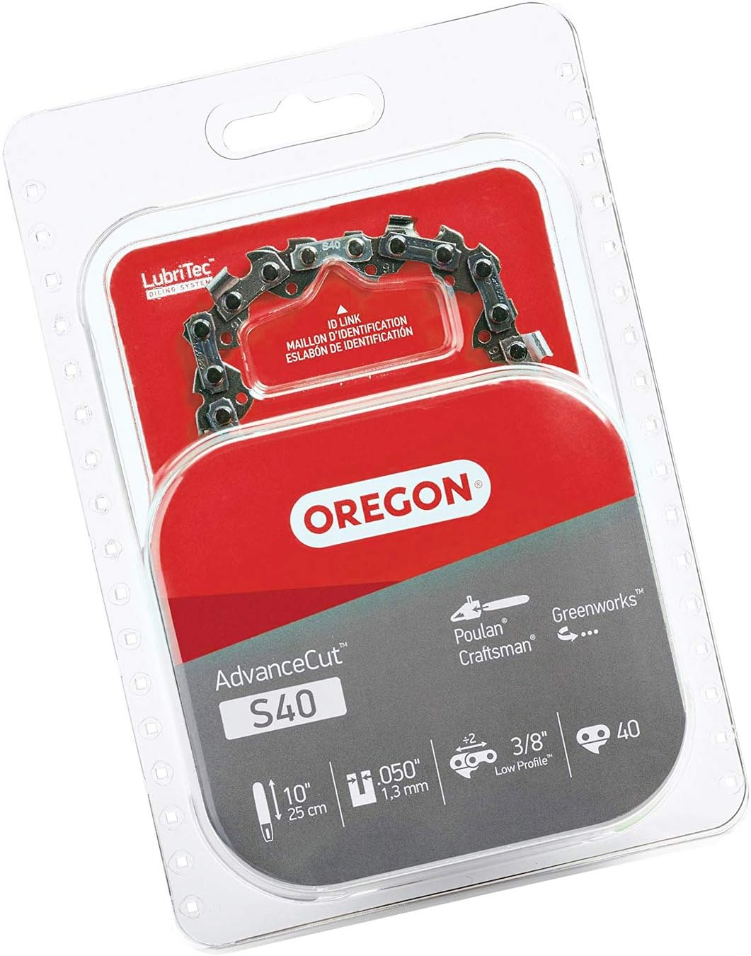 Oregon S40 AdvanceCut 10-Inch Chainsaw Chain, Fits Craftsman, Poulan, Remington: Garden & Outdoor
