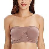 DotVol Women's Underwire Bralette Non Padded Bandeau Tube Top Multiway Bra