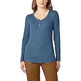 Dickies Women's Long-Sleeve 3-Button Henley Shirt