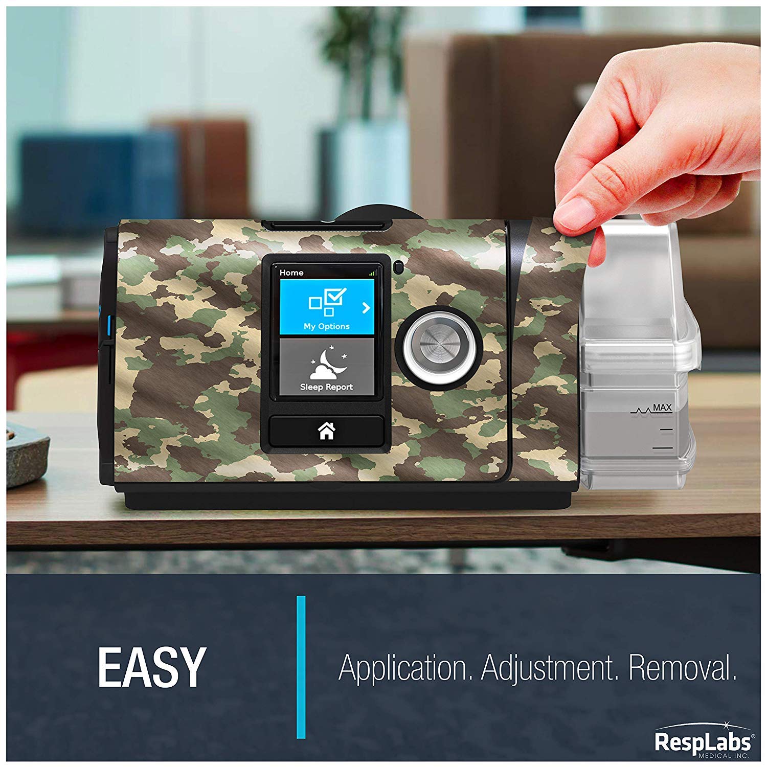 RespLabs CPAPwraps Compatible with ResMed AirSense 10 CPAP Camo Green