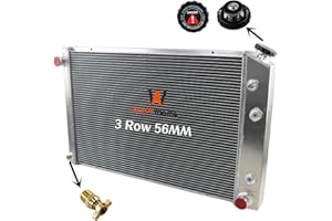 AW ALLOYWORKS ALLOYWORKS CC716 Radiator for 1973-1991 Chevy GMC C/K/P/R/V Series Pickup Trucks Blazer Suburban Jimmy Custom Scottsdale Silverado Deluxe Cheyenne Radiators (3 Row Core, Full Aluminum, AT)