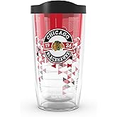 Tervis Classic Tritan 16oz Classic Tumbler with Travel Lid | NHL® Chicago Blackhawks® - Shatter | Made in America, BPA/PFAS Free, Keeps Drinks Hot or Cold