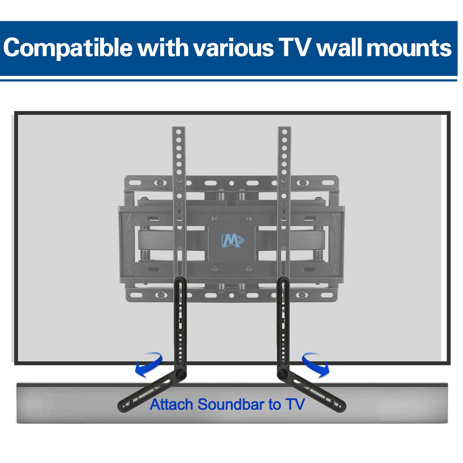 Mounting Dream Soundbar Mount Sound Bar TV Bracket for Mounting Above